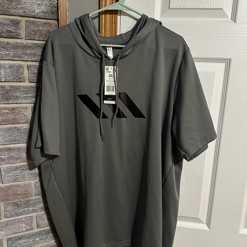 adidas Dark Gray Hoodie T-Shirt